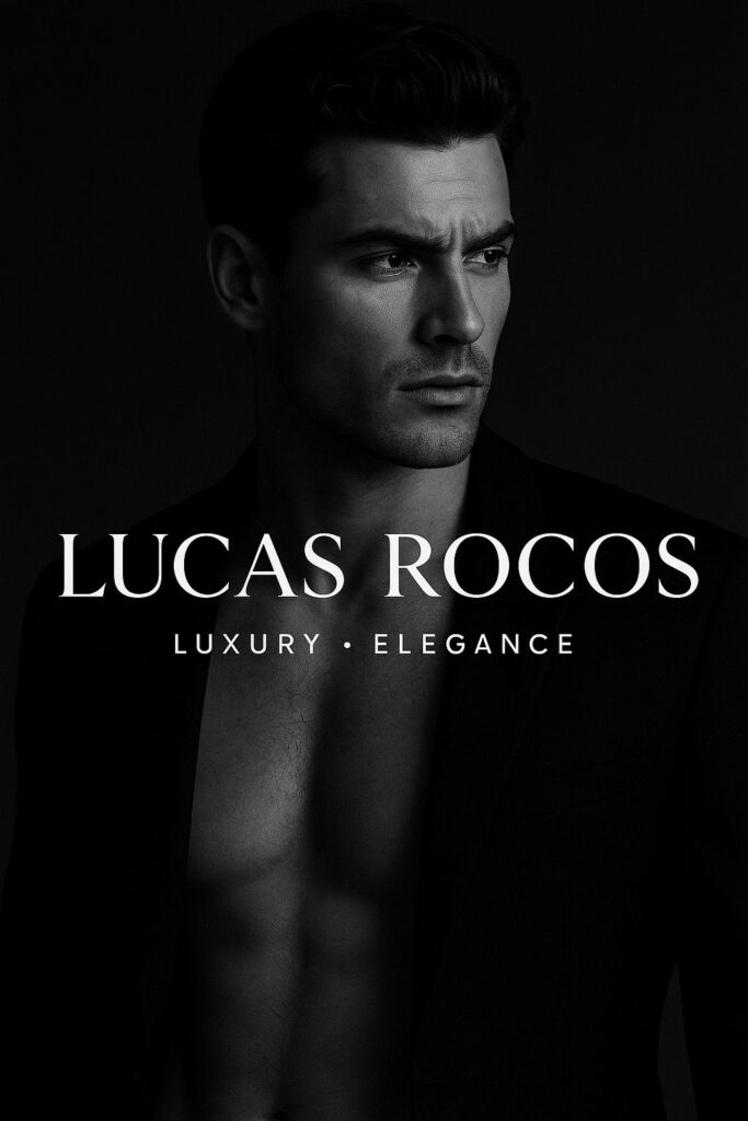 Luxury men's underwear logo with masculine body silhouette