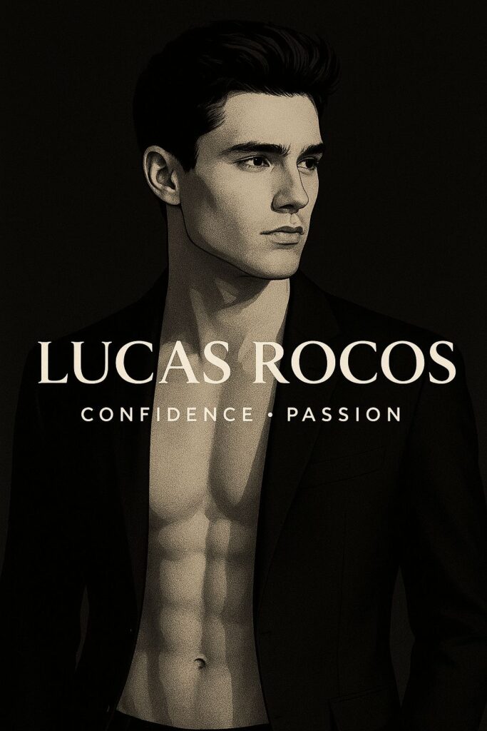 Luxury men's underwear brand logo with male silhouette